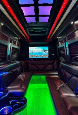 interior of party bus